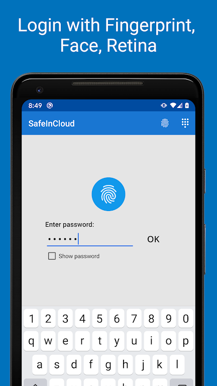 Password Manager SafeInCloud Mod ဖန်သားပြင်ဓာတ်ပုံ 0