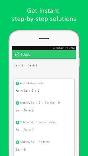 Cymath - Math Problem Solver Capture d'écran 1