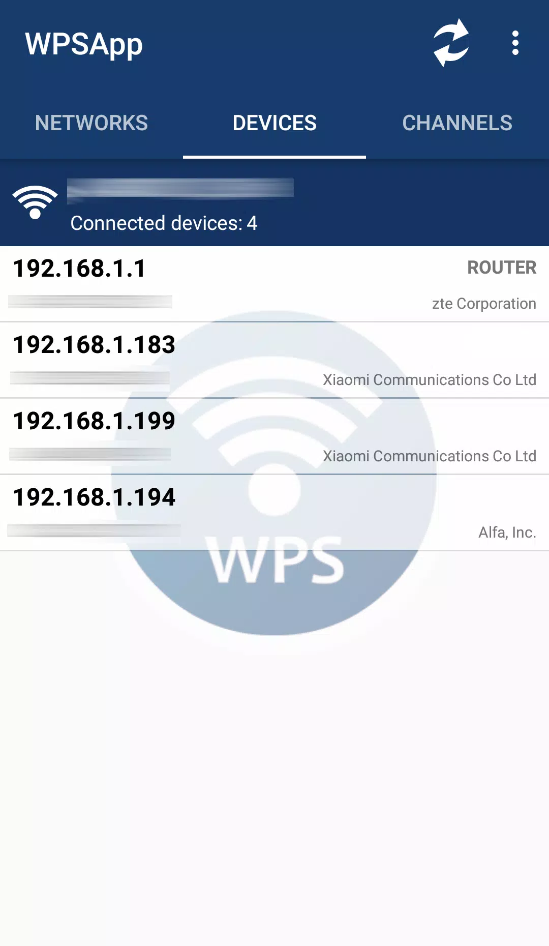 Schermata WPSApp 3