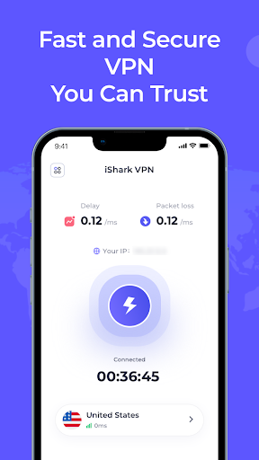 iSharkVPN - Secure & Super Vpn 스크린샷 1