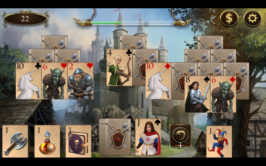 Schermata Legends of Solitaire Curse of the Dragons TriPeaks 3