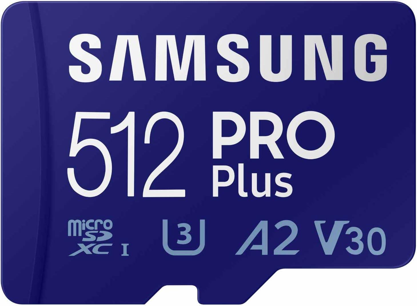 Samsung Pro Plus microSD存儲卡 +適配器,512GB