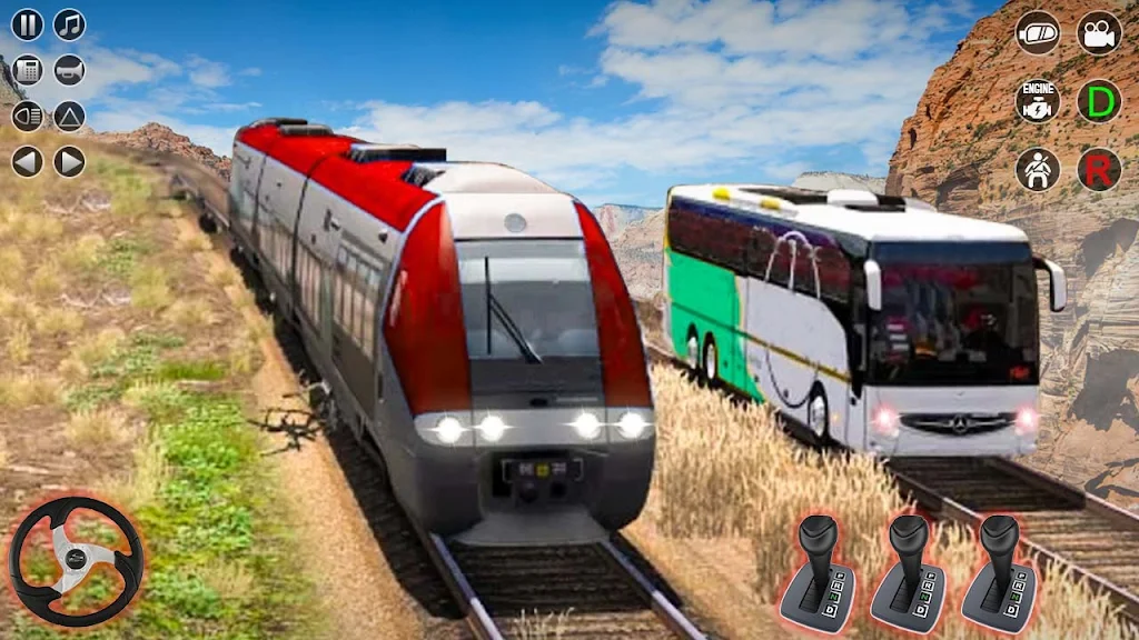 Train Racing 3d- Bus Vs Train Ảnh chụp màn hình 0