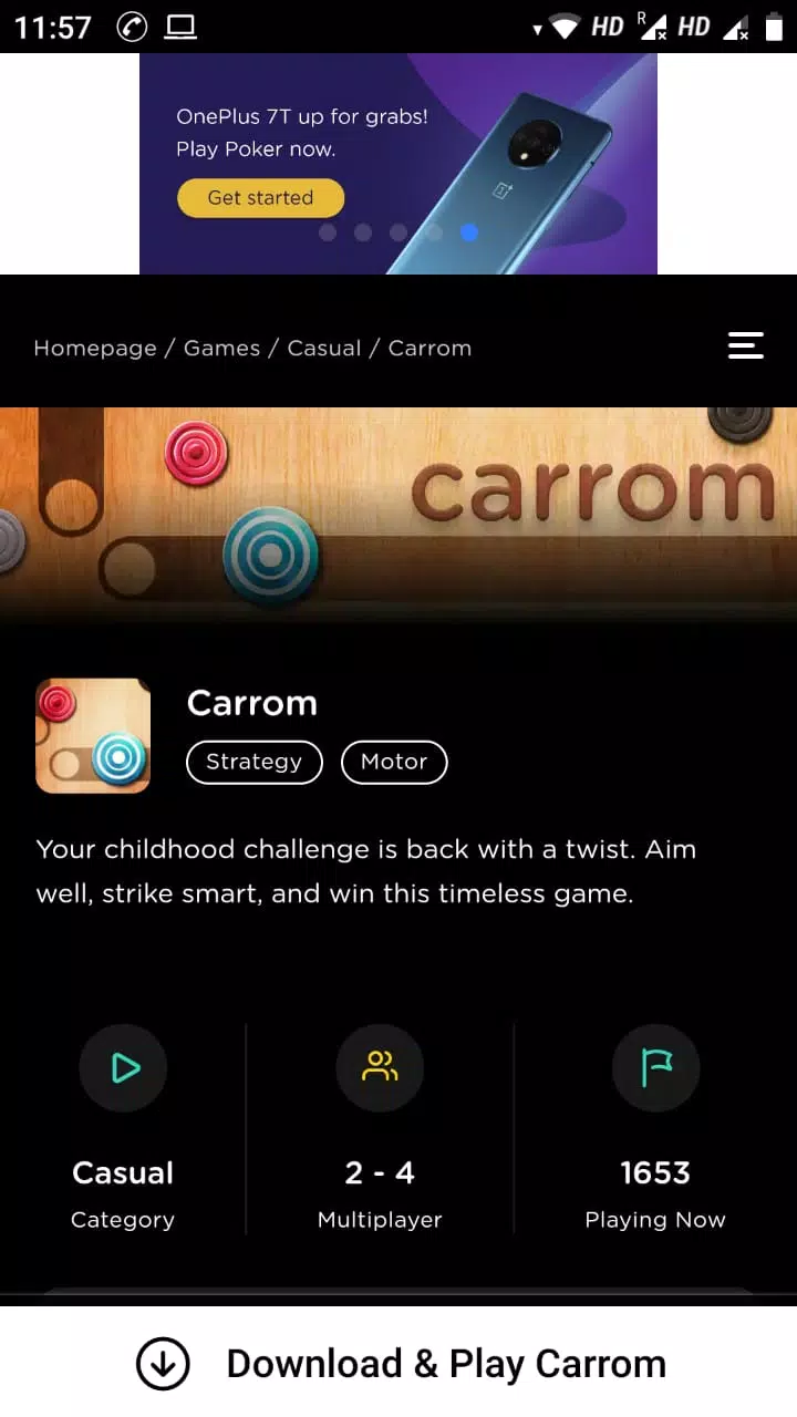 GetMega Carrom Party Ekran Görüntüsü 1