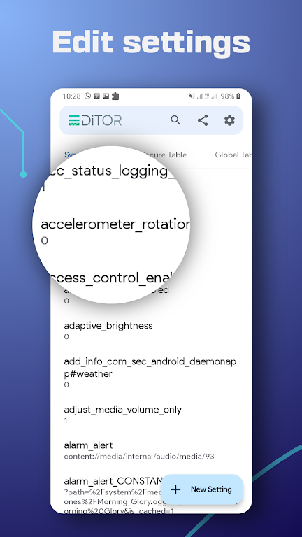 SetEdit: Settings Editor Schermafbeelding 3