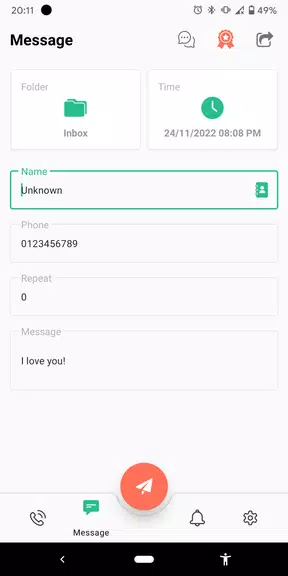 Schermata Fake Call and Sms 1