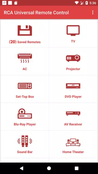 RCA Universal Remote ဖန်သားပြင်ဓာတ်ပုံ 0