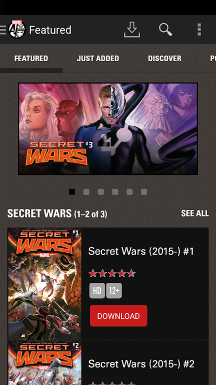 Schermata Marvel Comics 0