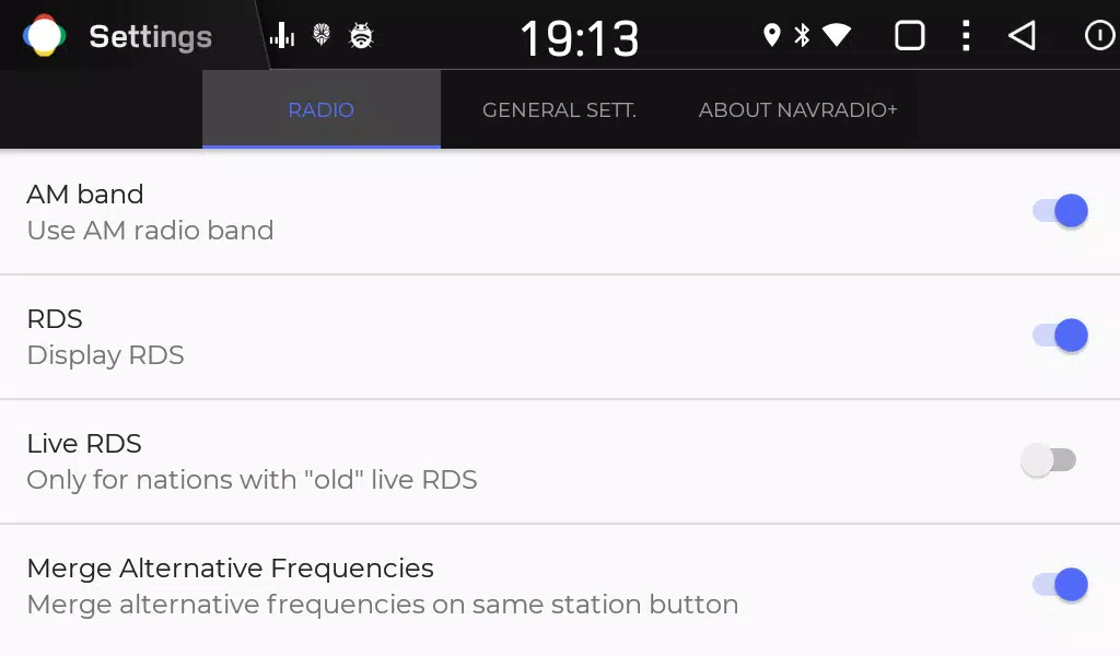 NavRadio BASIC ဖန်သားပြင်ဓာတ်ပုံ 2