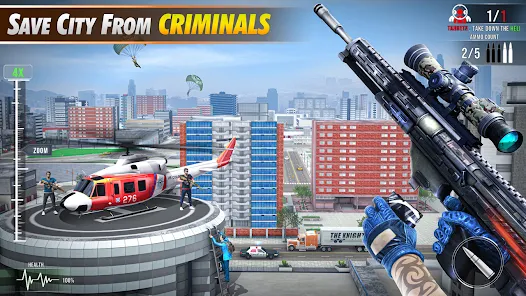 Sniper Shooting Mission : Eliminate City Criminals Tangkapan skrin 0