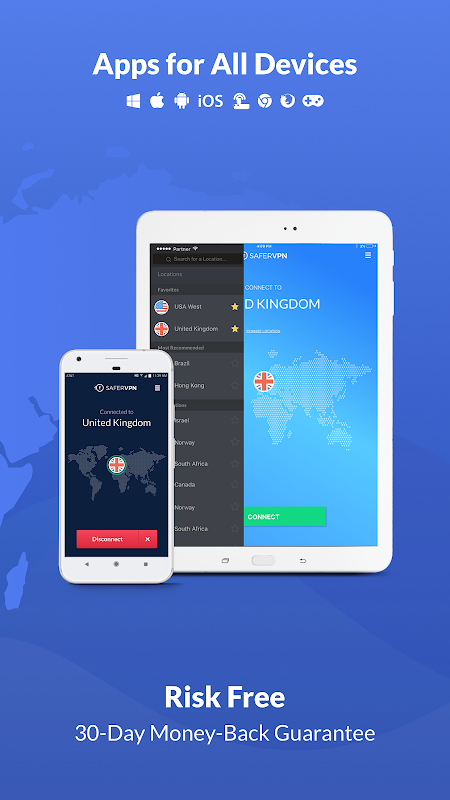 Free VPN Proxy & Hotspot WiFi security - SaferVPN Schermafbeelding 2