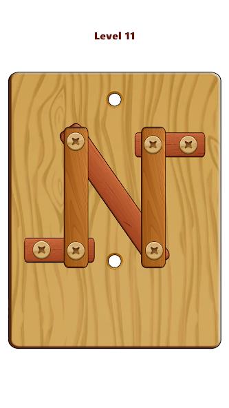 Wood Nuts & Bolts Puzzle Mod應用截圖第0張