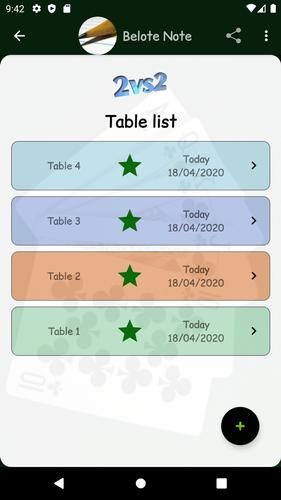 Belote Note Скриншот 1