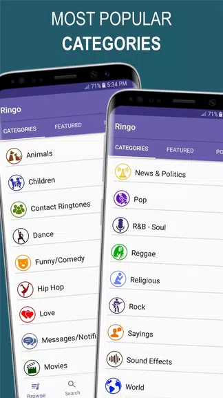 Ringo Ringtones Notifications スクリーンショット 1