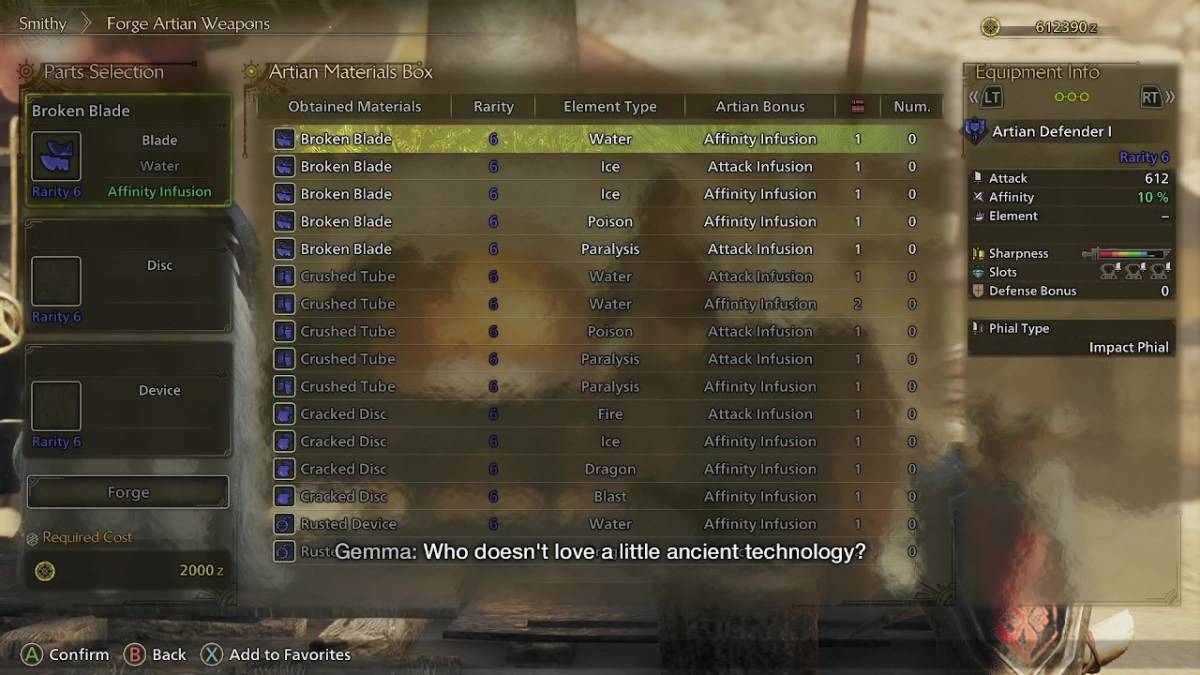 Monster Hunter Wilds-藝術武器製作