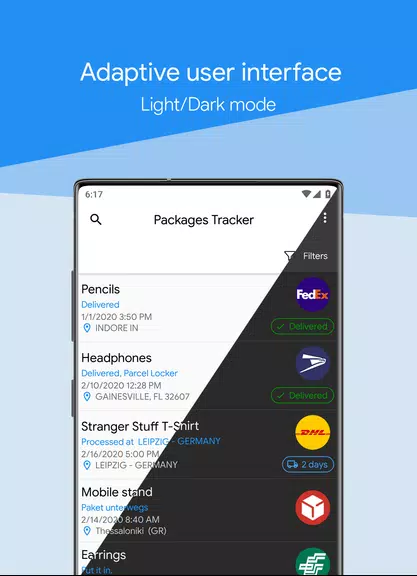 Packages Tracker Schermafbeelding 1
