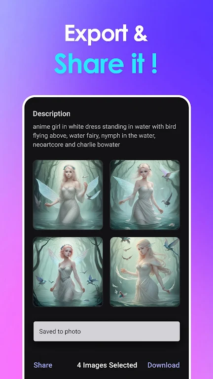 Vivid AI: AI Image Generator स्क्रीनशॉट 0