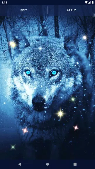 Night Wolf Live Wallpaper Zrzut ekranu 3