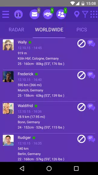 Schermata naduu - Chat and meet people 1