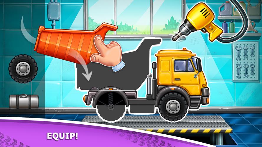 Kids truck games Build a house Captura de pantalla 0