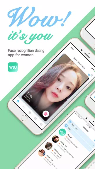 WowU– Face recognition Dating, Meet Singles & Chat Zrzut ekranu 0