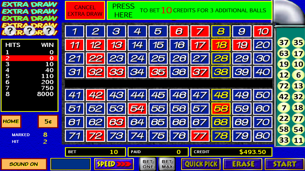 Draw 3 Extra Keno Balls應用截圖第0張