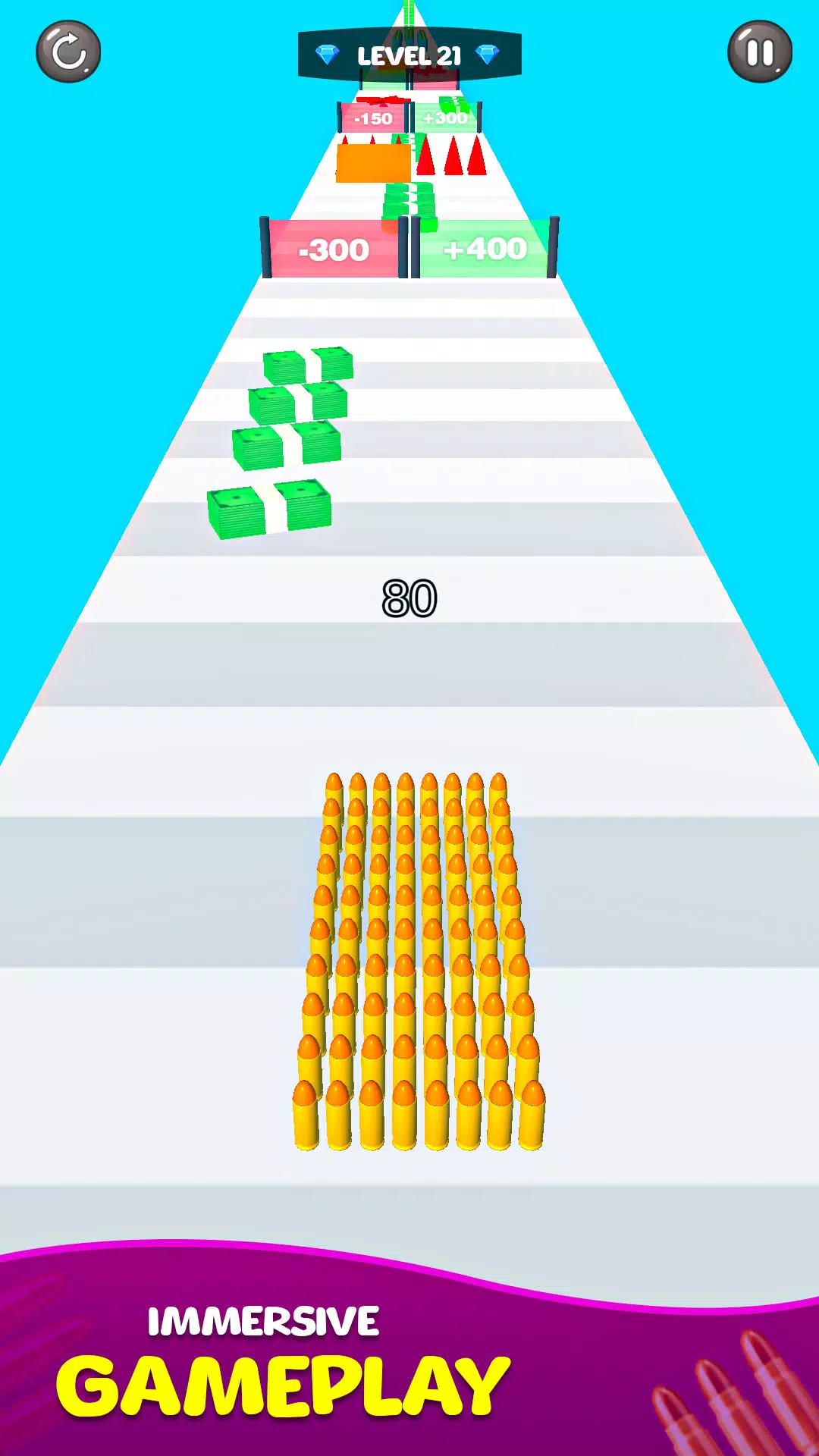 Merge Bullet Army Game Run 3D Ekran Görüntüsü 3