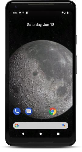 Moon 3D Live Wallpaper Tangkapan skrin 1