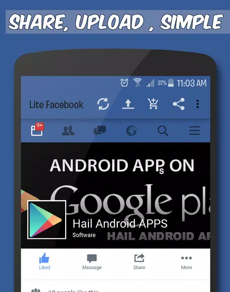 Faster Social Lite Tangkapan skrin 1