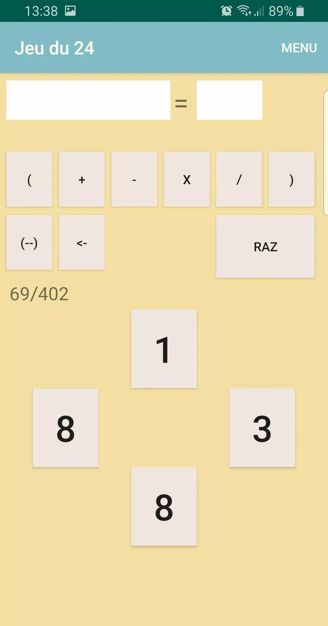 Jeu du 24應用截圖第1張