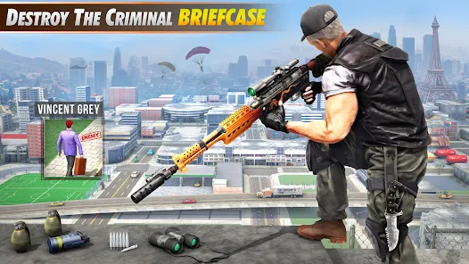 Sniper Shooting Mission : Eliminate City Criminals Tangkapan skrin 1