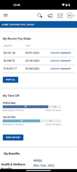 Paychex Oasis Employee Connect应用截图第2张