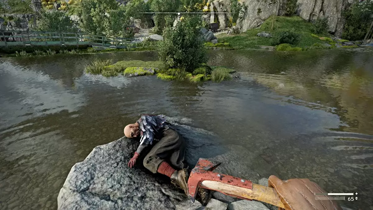 帶有自由金屬探測器的屍體在原子上