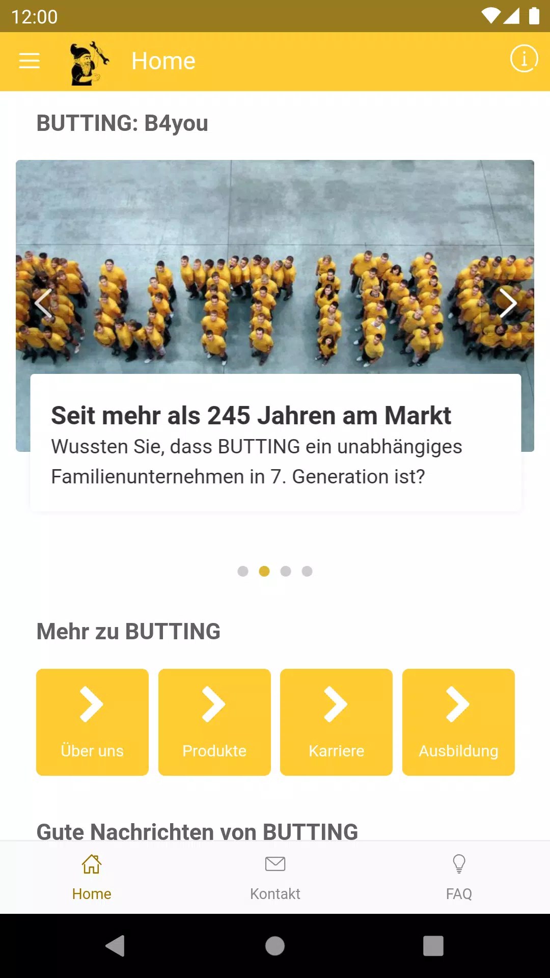 Schermata BUTTING: B4you 0
