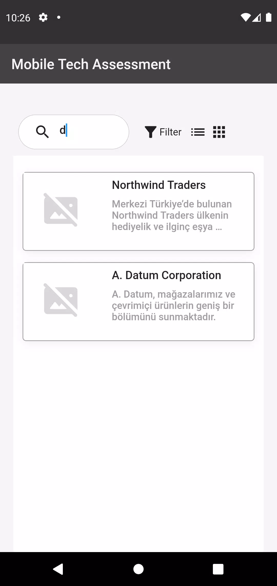 Flutter Tech Assessment应用截图第1张