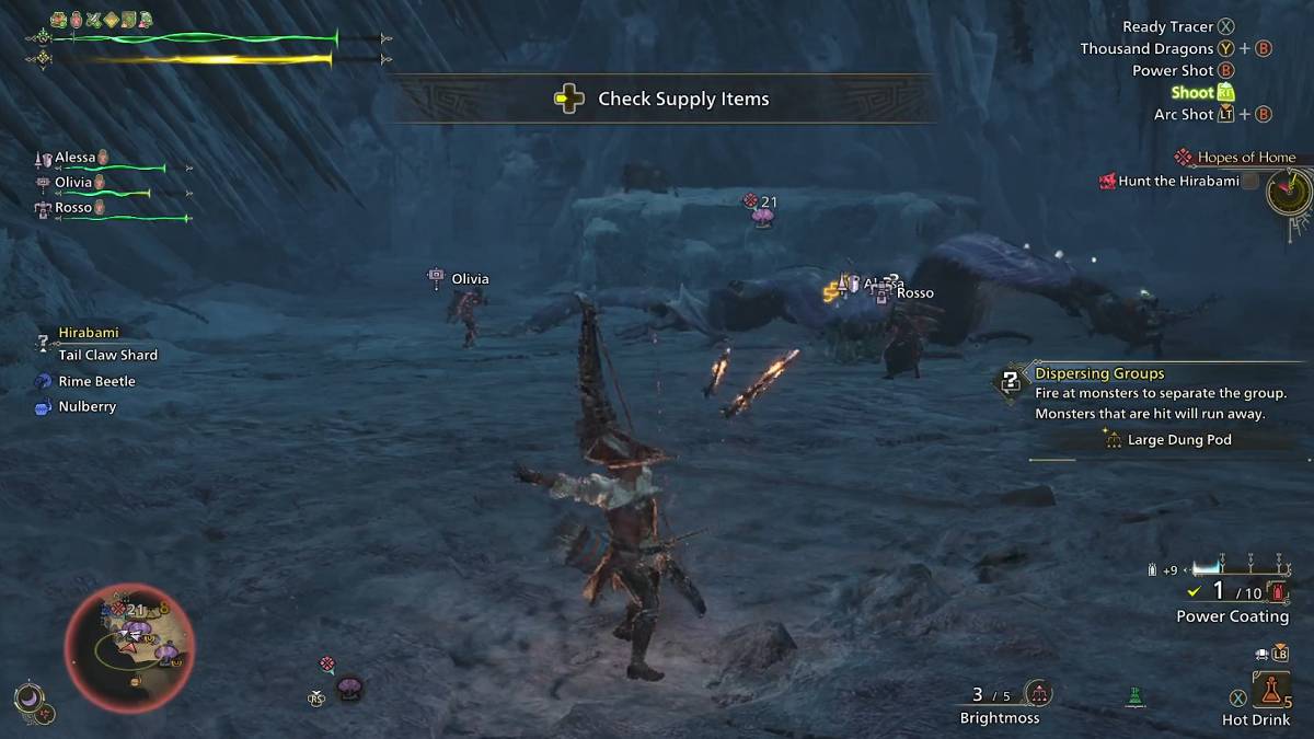 Monster Hunter Wilds Hirabami Boss打架