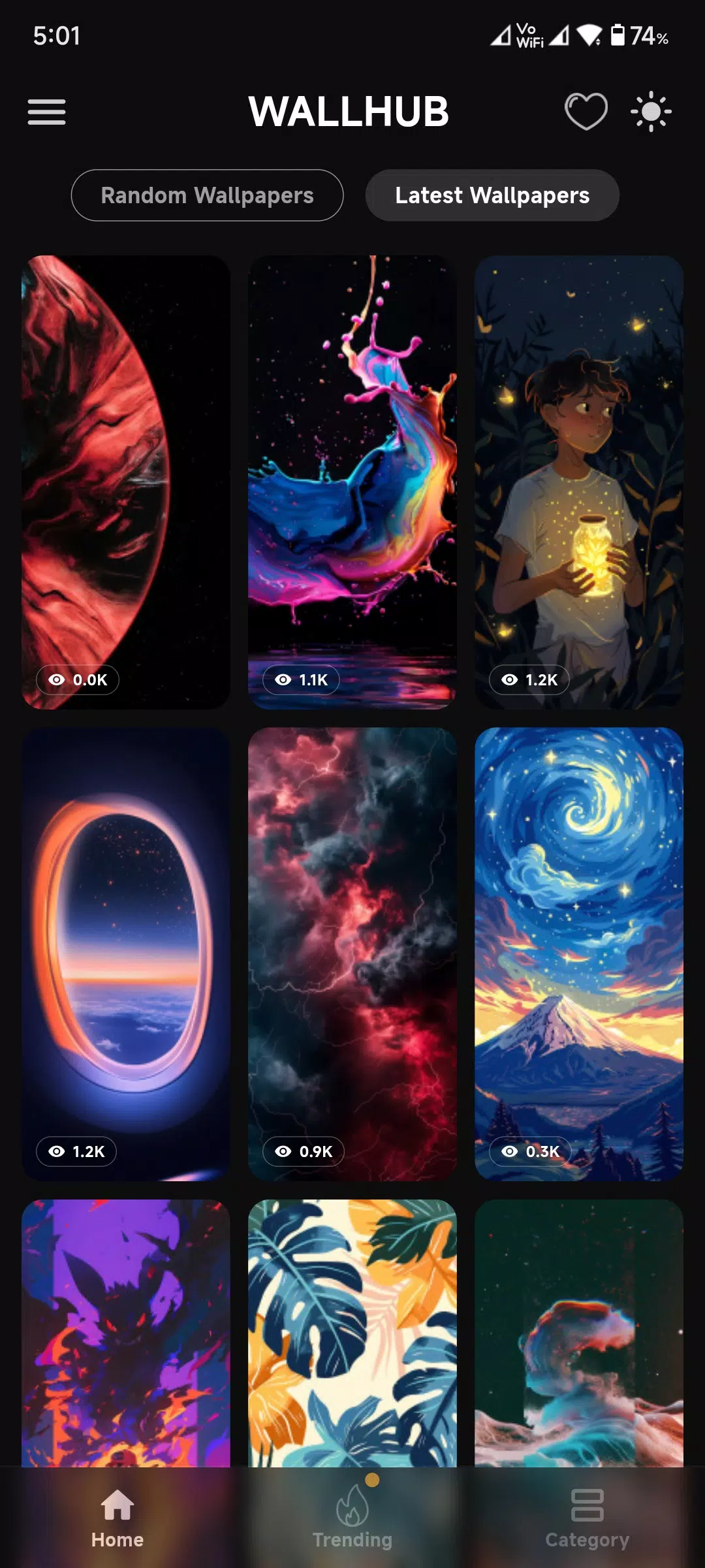 Schermata WallHub 1