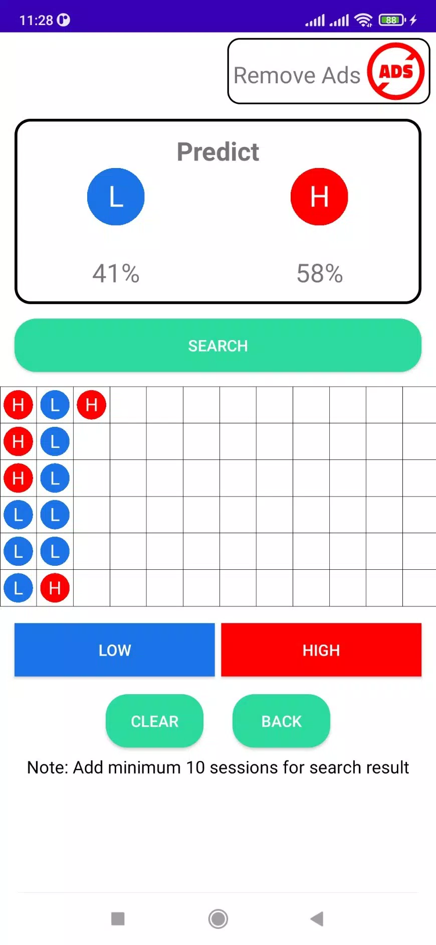 High - Low Predict Tool Ảnh chụp màn hình 0