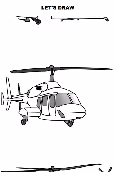 Draw Aircrafts: Helicopter Capture d'écran 0