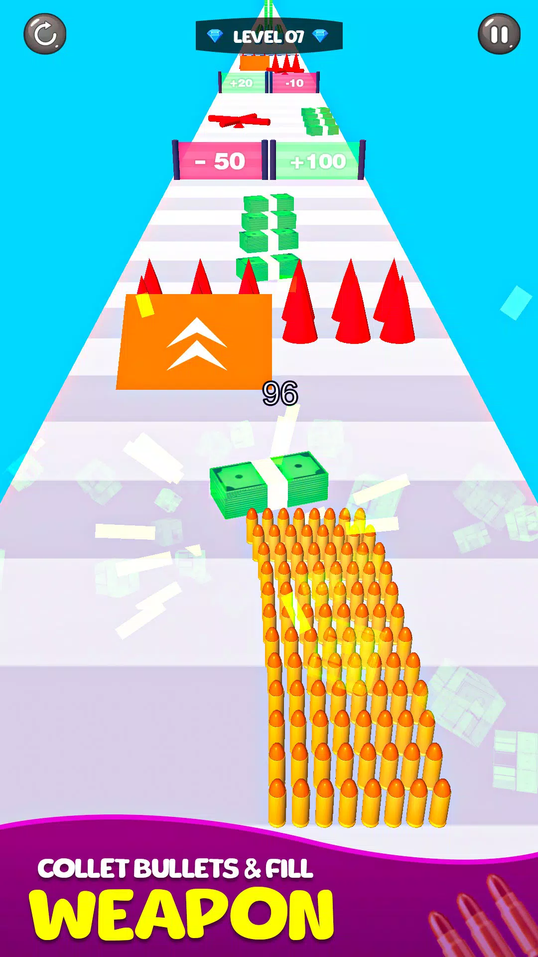 Merge Bullet Army Game Run 3D Ekran Görüntüsü 1