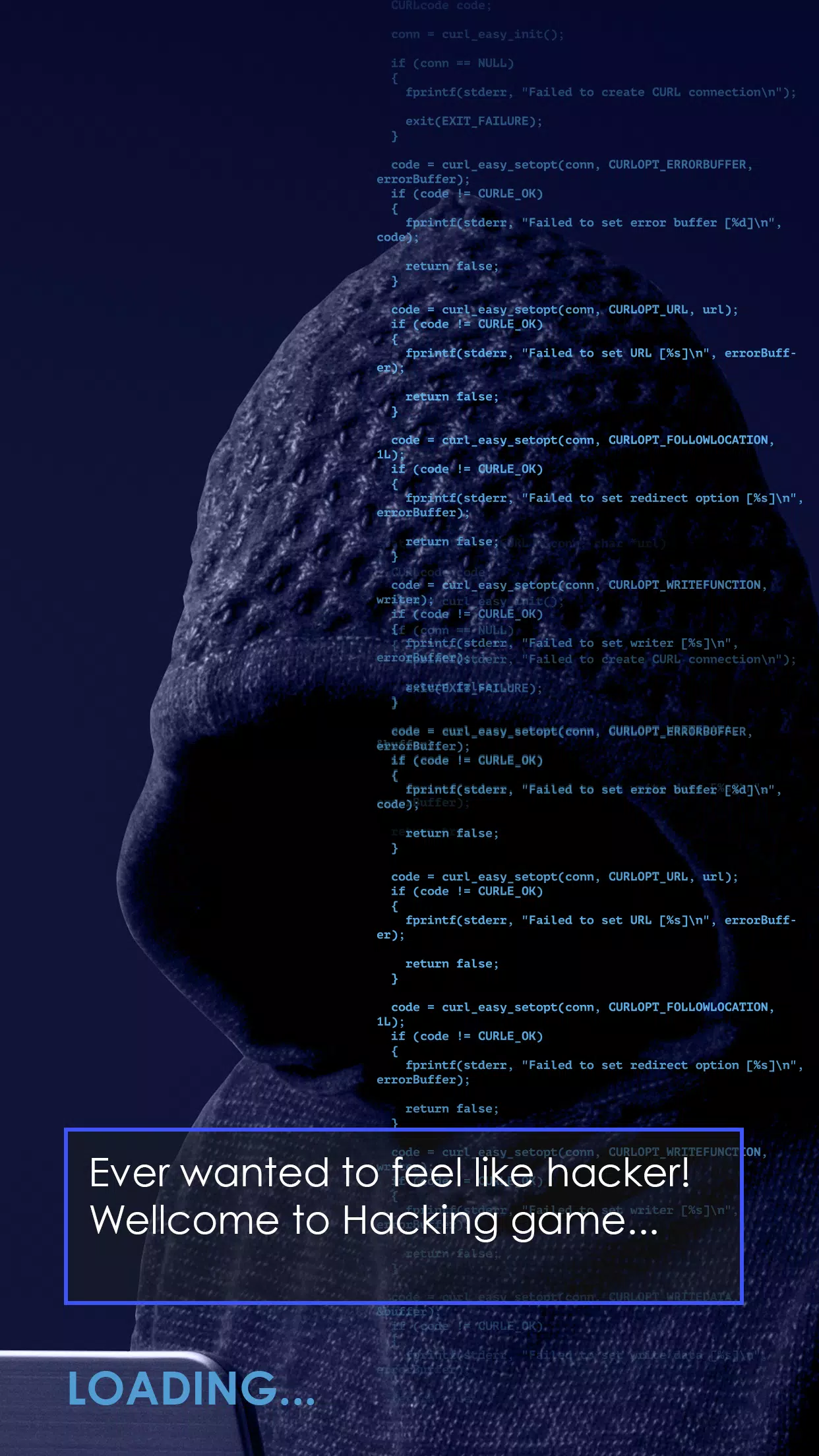 Cyber Hacker Bot Hacking Game Schermafbeelding 0