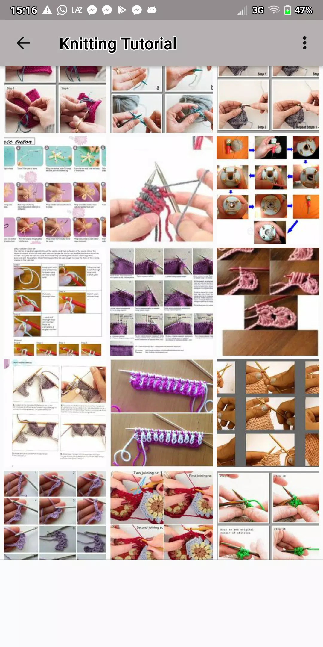 Schermata Knitting Tutorial 3