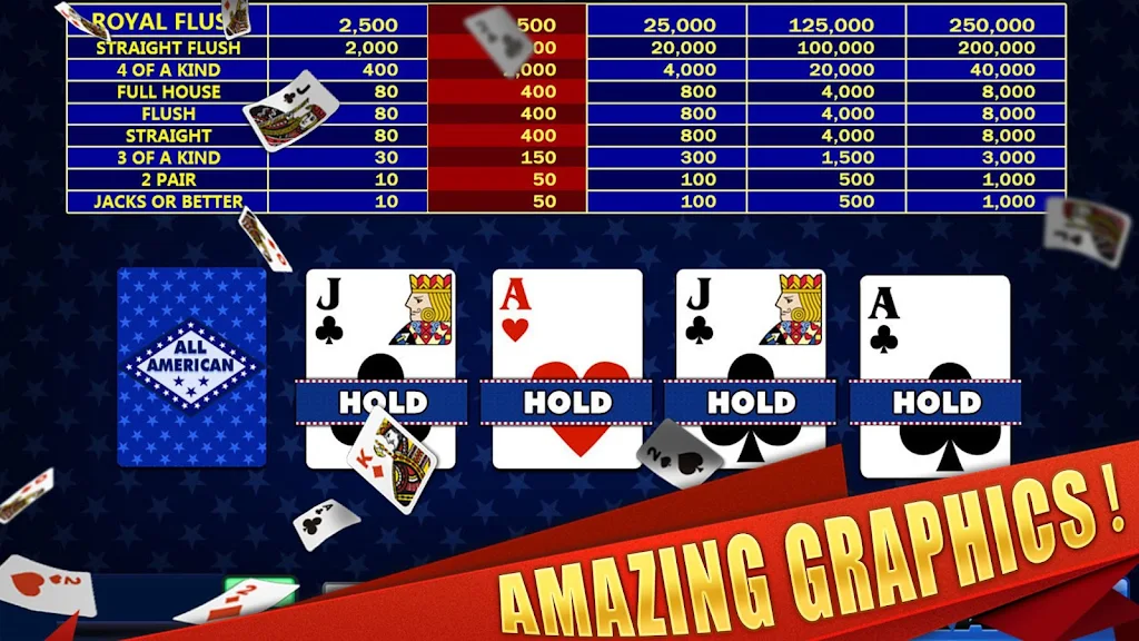 All American & Double Bonus - VIDEO POKER Zrzut ekranu 1