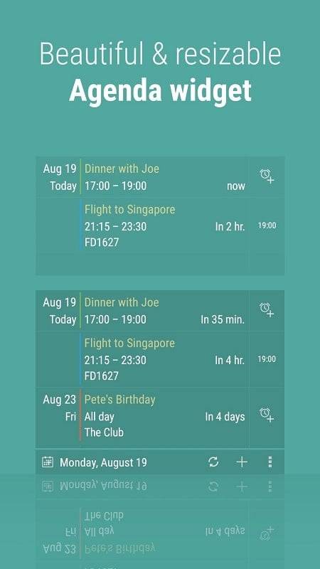 Calendar Widget: Month/Agenda Screenshot 2
