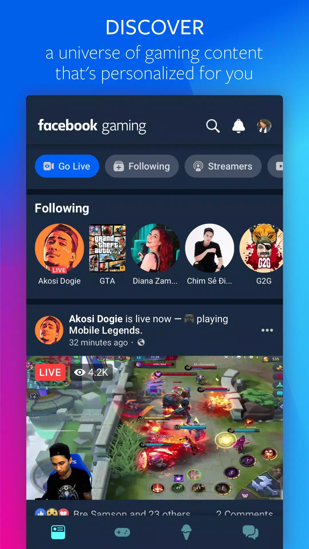 FaÇebook Gaming: Play, Watch, Captura de pantalla 1