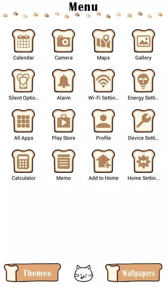 Cute Wallpaper Bread Cat Theme Captura de tela 1