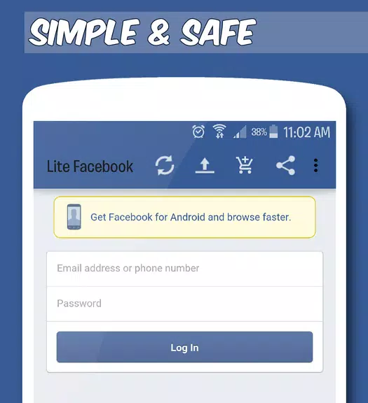 Faster Social Lite Tangkapan skrin 0