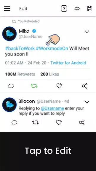 Fake Tweet-Post Creator Tangkapan skrin 2