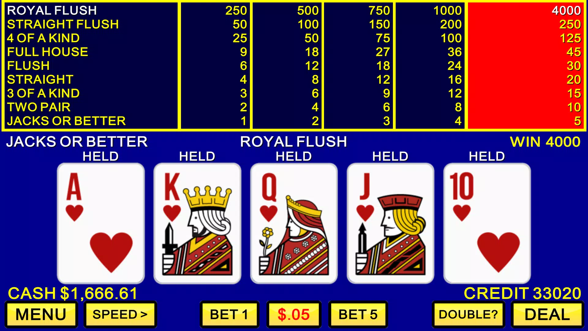 Video Poker Casino Captura de tela 0
