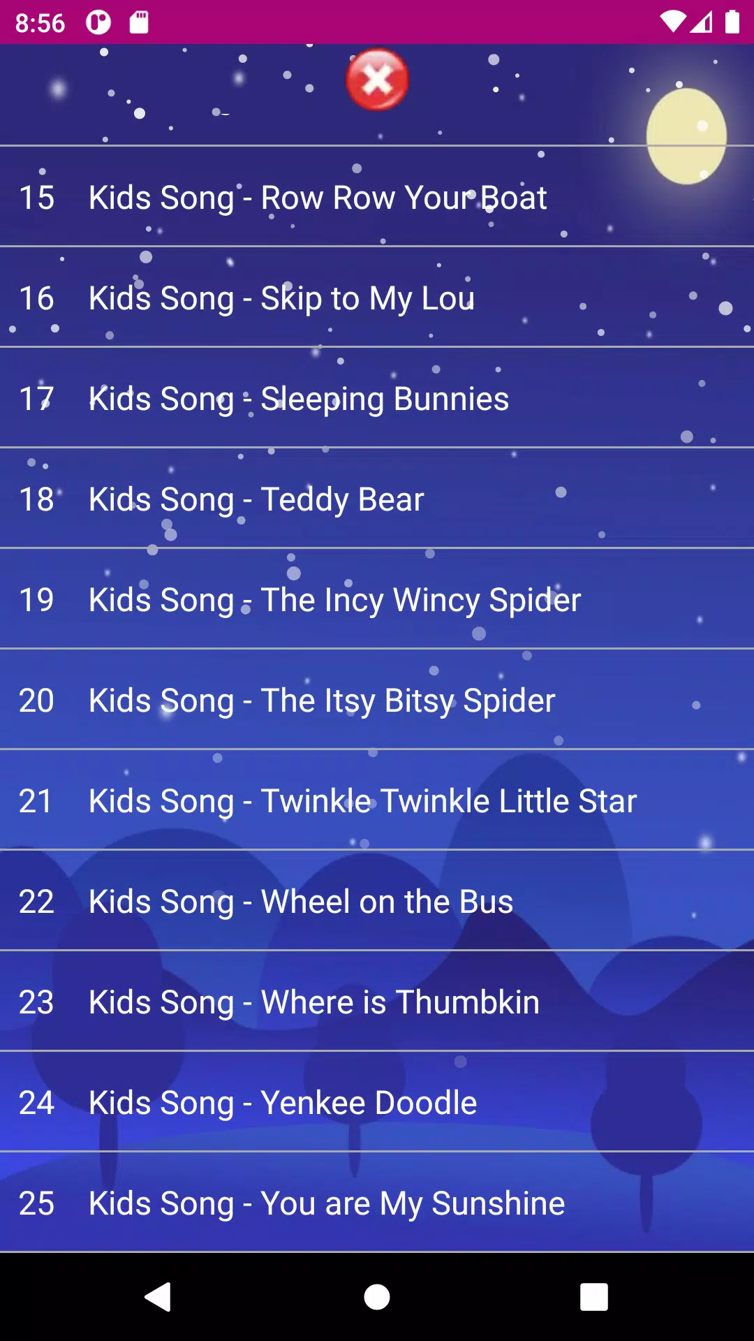 baby songs - nursery rhymes Zrzut ekranu 0